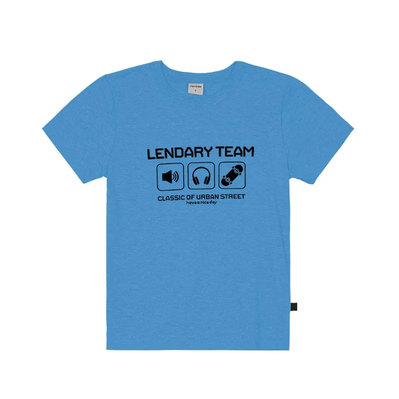 Camiseta Infantil Masculina Lendary Rovitex Kids Azul 4