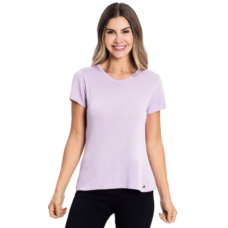 Blusa Feminina Básica Visco Tricot Rovitex Roxo GG