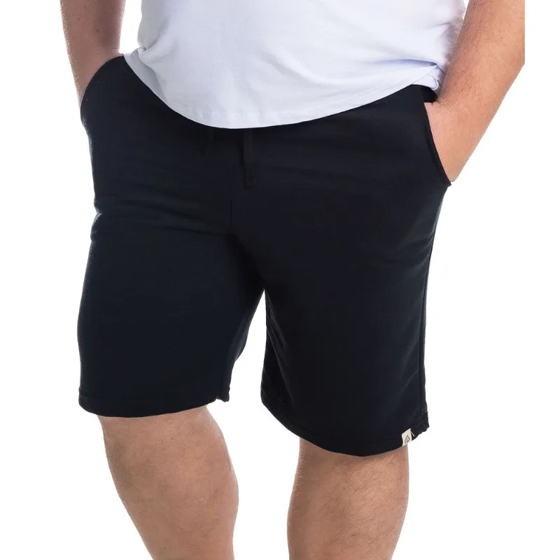 Bermuda Masculina Moletom Plus Size Select Preto Plus G2