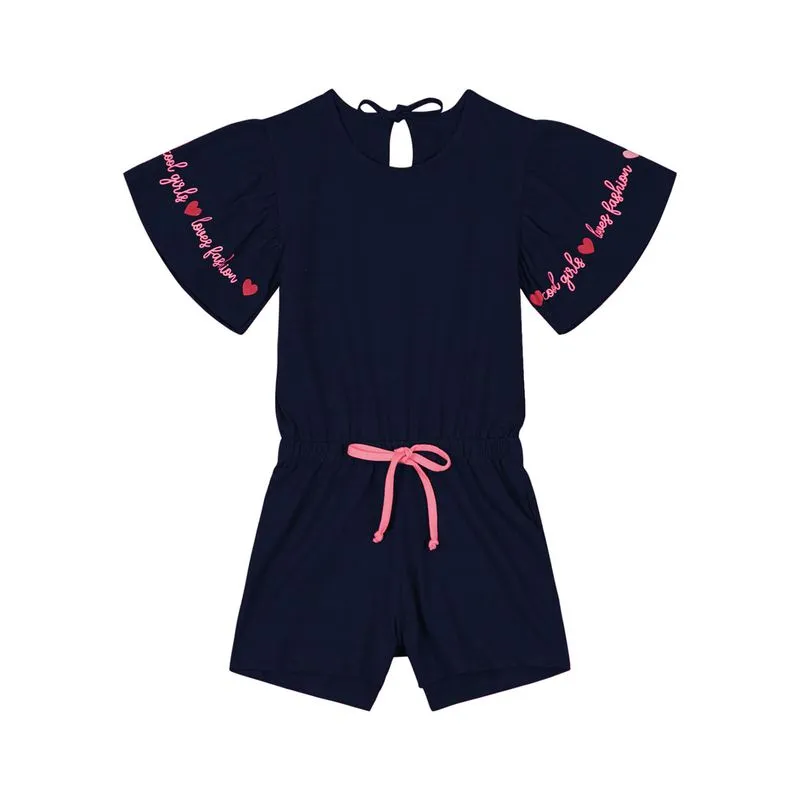 Macaquinho Infantil Feminino Rovitex Kids Azul 8