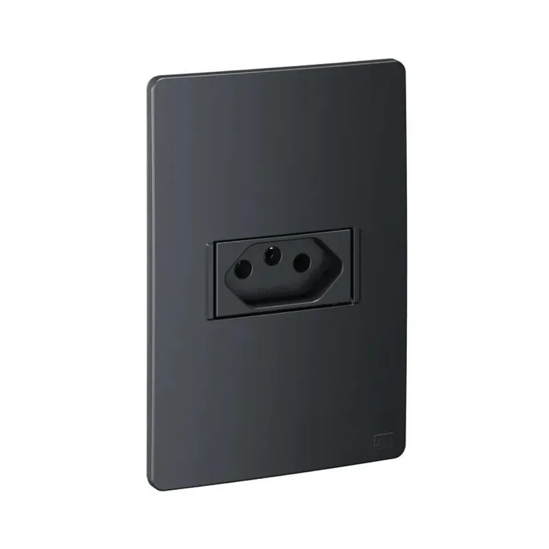 Conjunto Montado Tomada 2P+T 20A-250V PB 16093669 Preto Grafite Esatta Weg