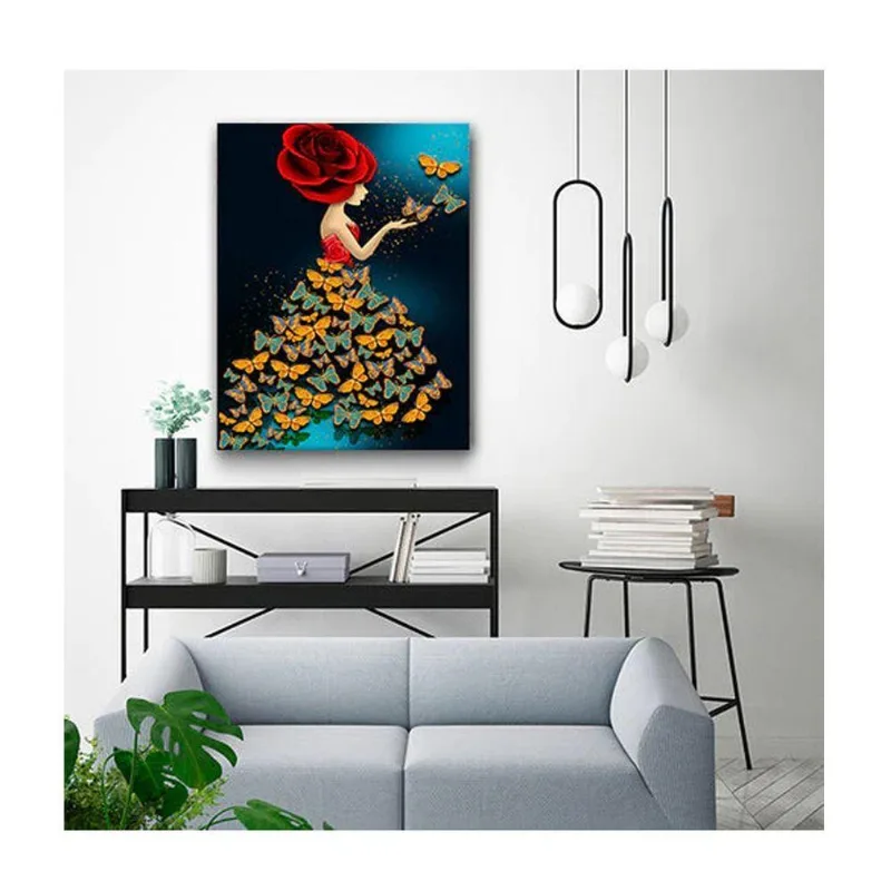 Quadro Decorativo Arte Conceito Butterfly Mistress Tamanho:100 X 70 Cm