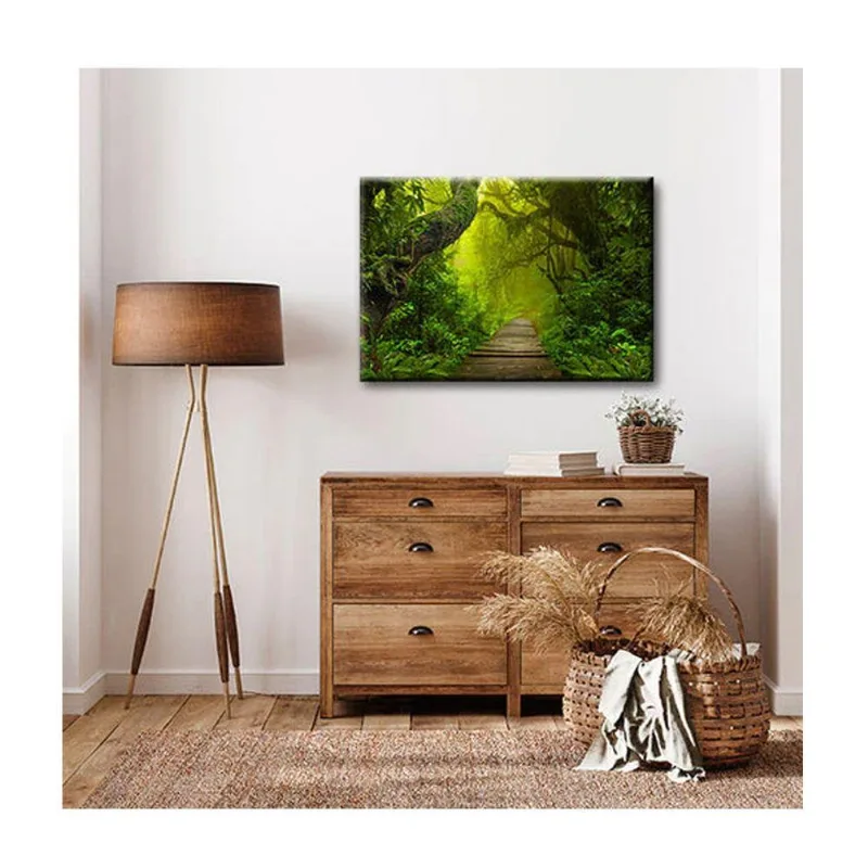 Quadro Paisagens E Natureza Coastal C- Moldura Dourada Tamanho:90 X 60 Cm
