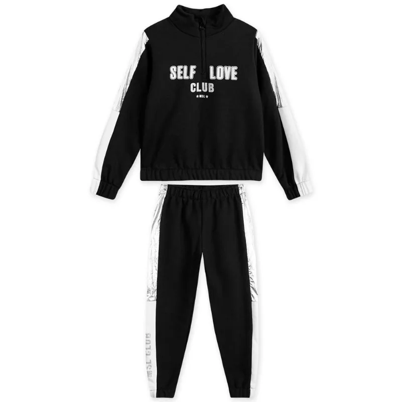 Conjunto Longo Moletom Menina Marisol Preto 16