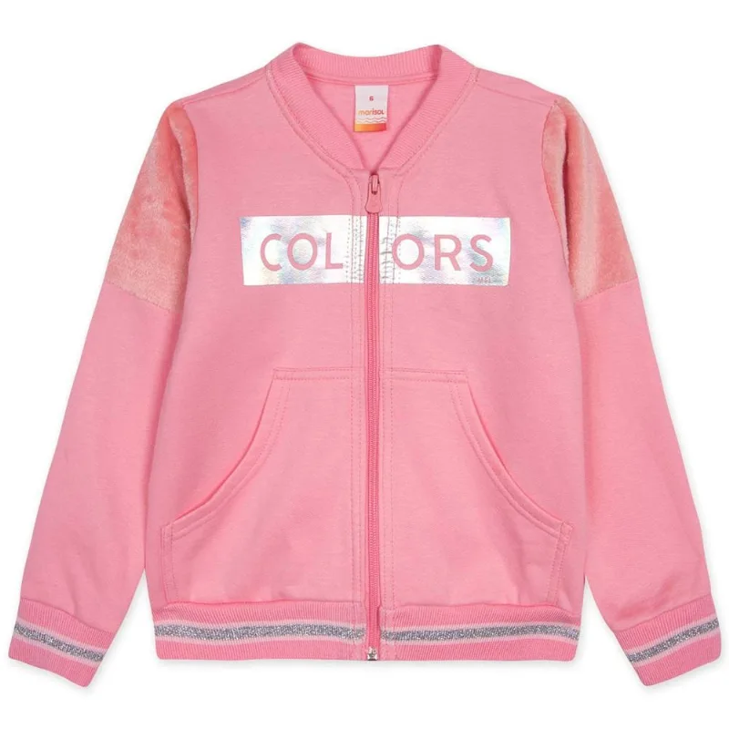 Jaqueta Moletom Menina Marisol Rosa 14