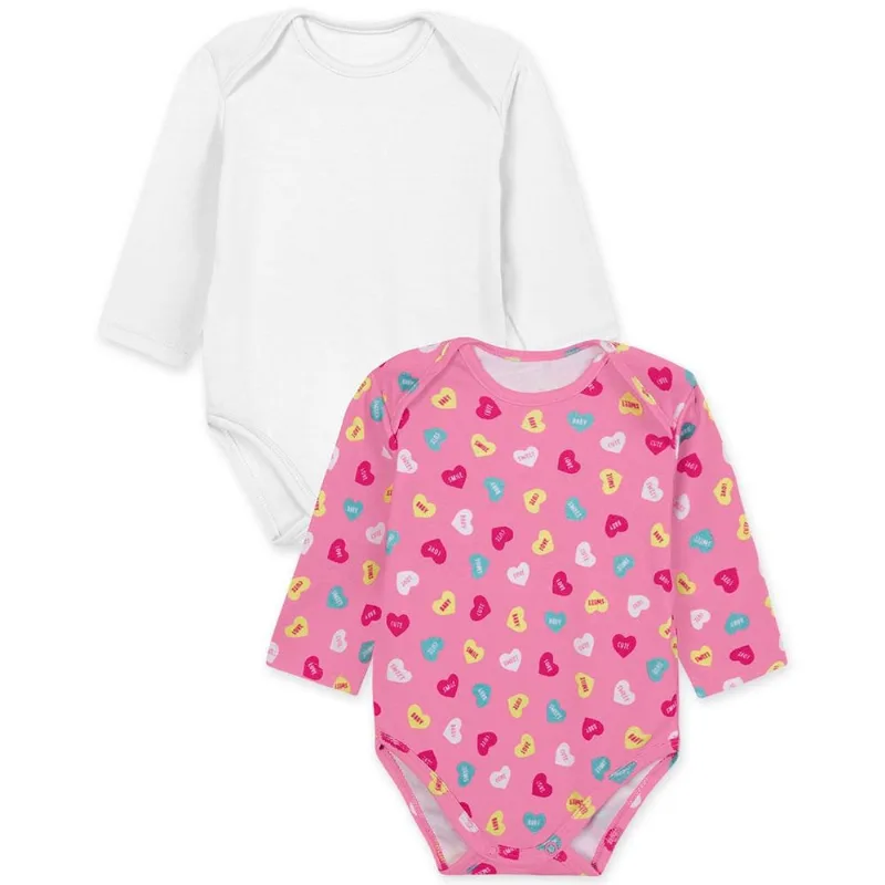 Kit Body Bebê Menina - Branco G