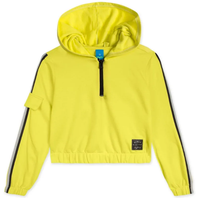 Blusão Moletom Com Capuz Menina Hapier Amarelo 10