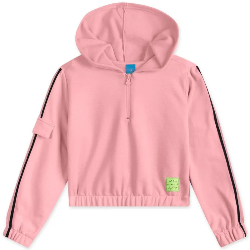 Blusão Moletom Com Capuz Menina Hapier Rosa 10
