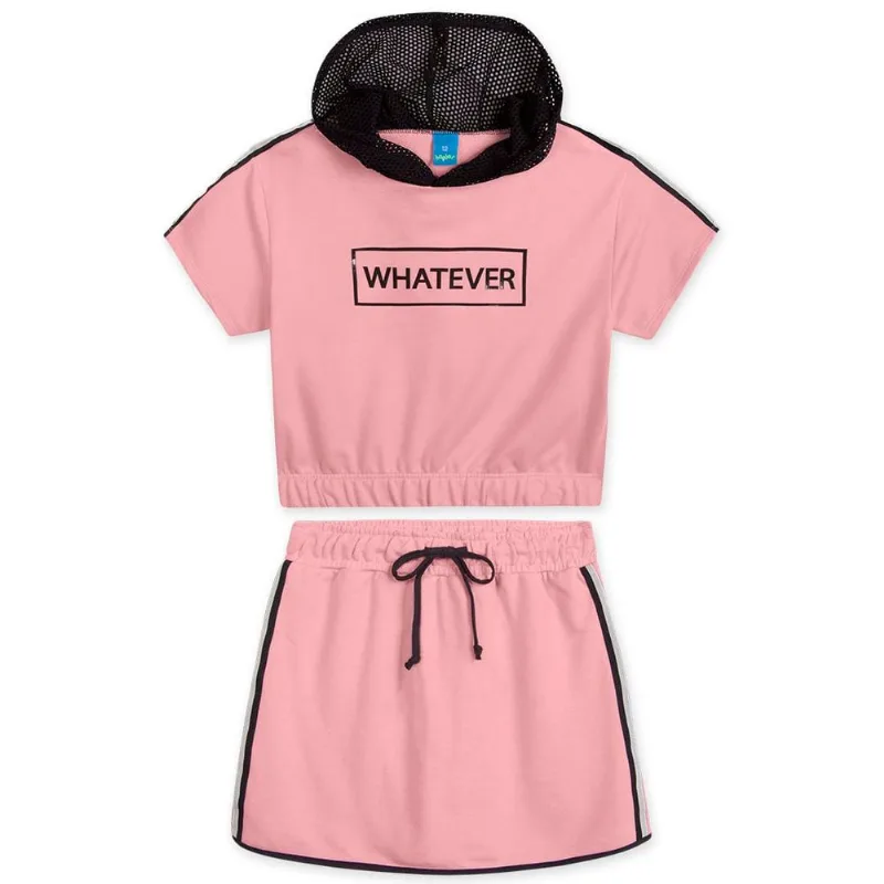 Conjunto Juvenil Menina Com Capuz - Rosa 18