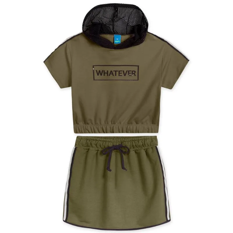 Conjunto Juvenil Menina Com Capuz - Verde 18
