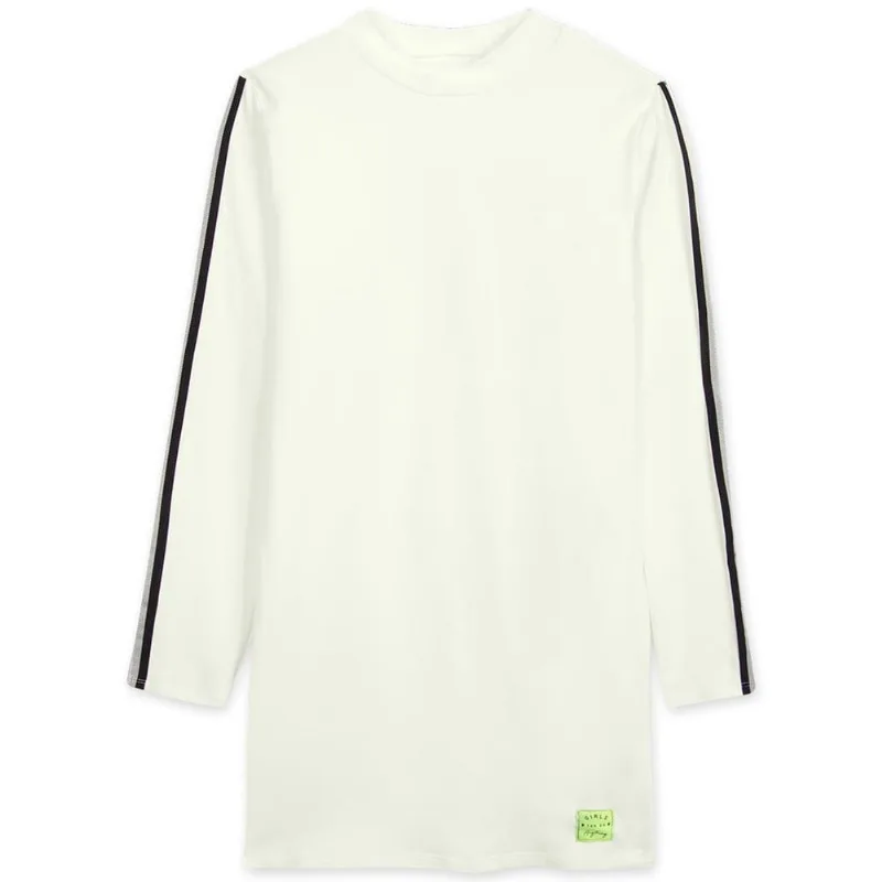 Vestido Manga Longa Malha Juvenil Hapier Bege 18