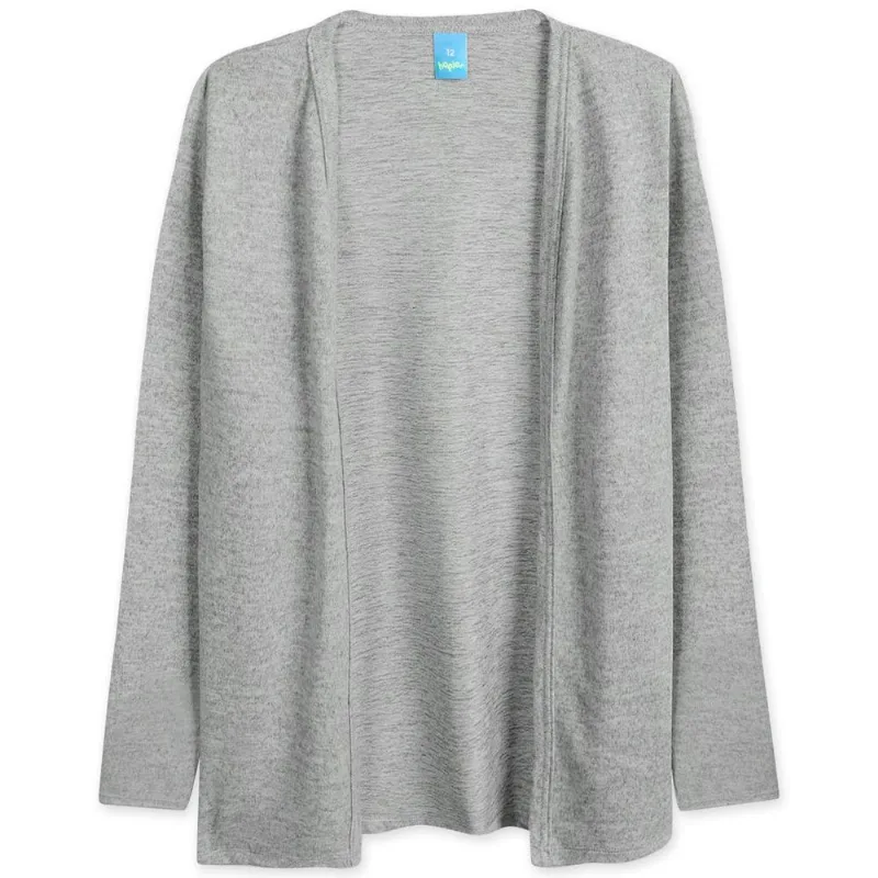 Cardigan Manga Longa Tricot Menina Hapier Cinza 14