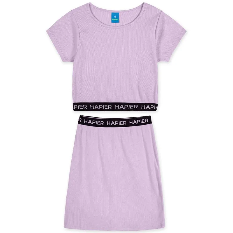 Conjunto Curto Ribana Menina Hapier Lilás 12