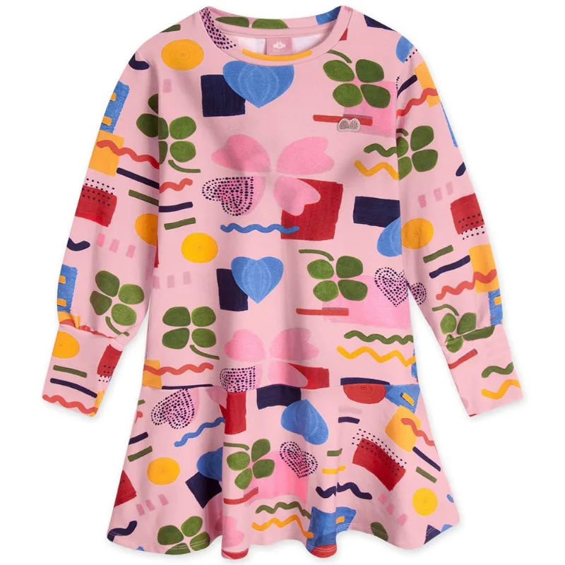 Vestido Manga Longa Moletom Lilica Rosa 12
