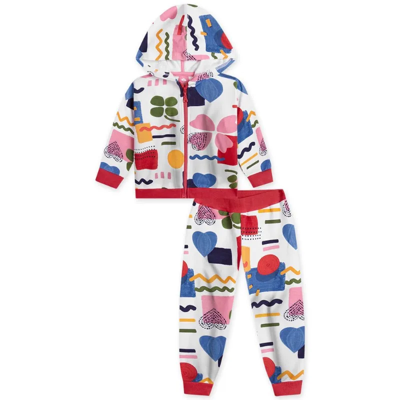Conjunto Longo Moletom Menina Lilica Branco 1