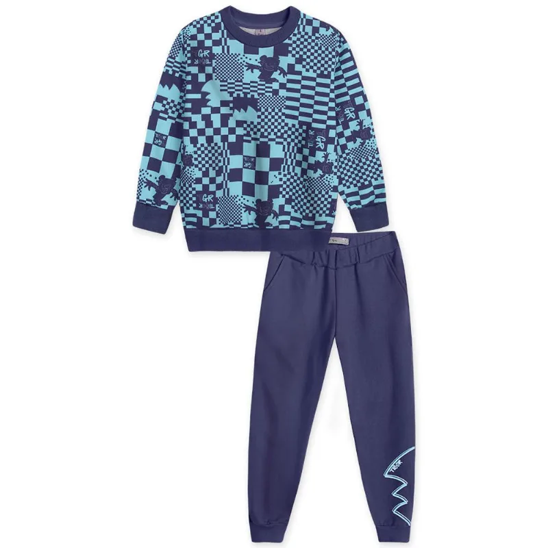 Conjunto Moletom Infantil Tigor Cinza 8