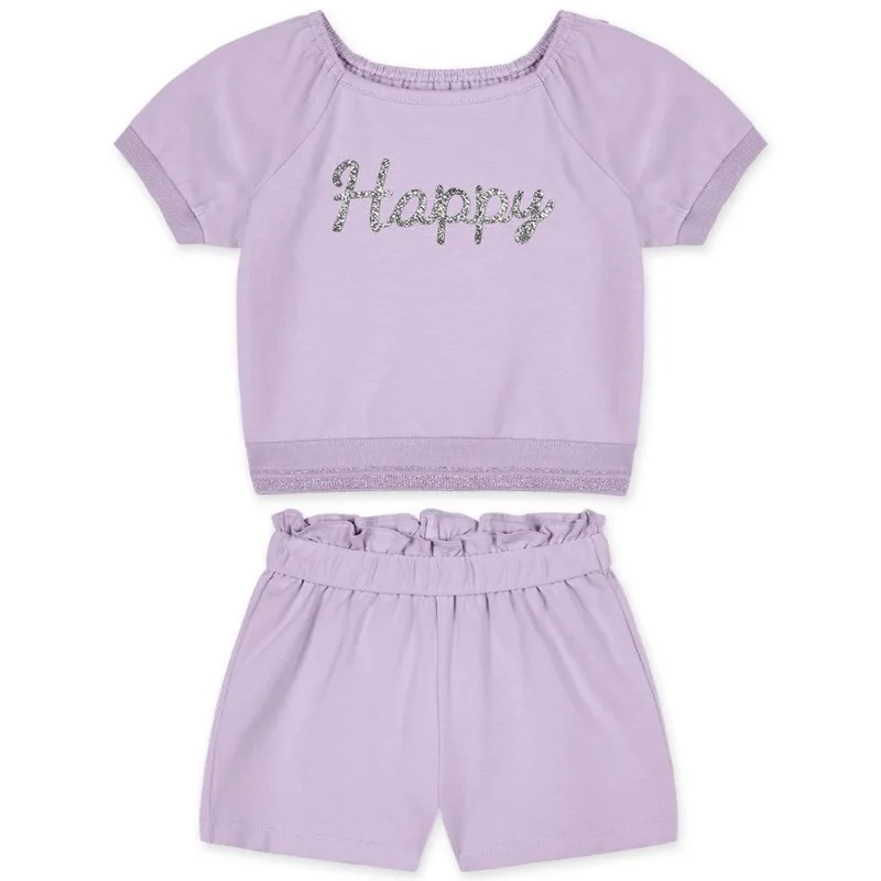 Conjunto Curto Malha Menina Marisol Lilás MB