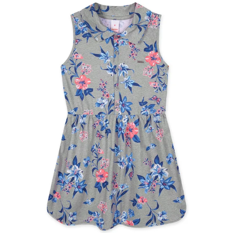 Vestido Regata Malha Infantil Marisol Cinza 8
