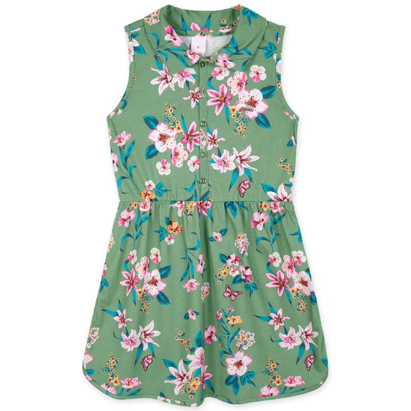Vestido Regata Malha Infantil Marisol Verde 6