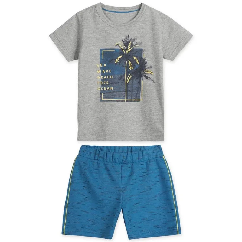 Conjunto Curto Moletom Menino Marisol Azul 4