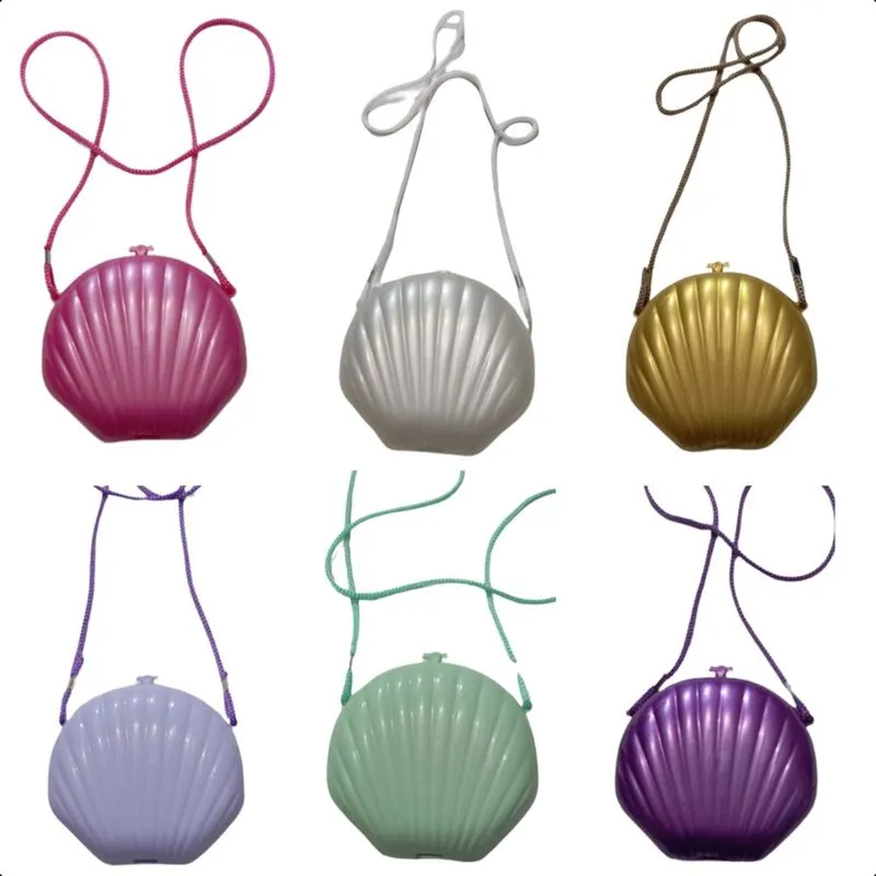 Kit 35 Bolsinha Concha Sereia Ariel Plastica Cores Sortidas