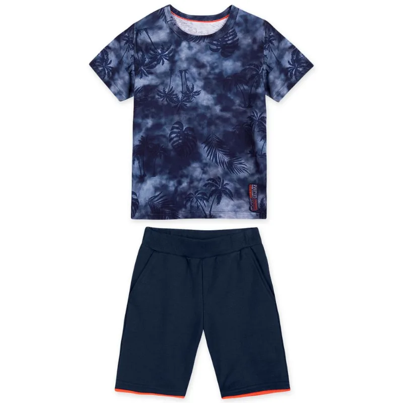 Conjunto Curto Moletom Menino Marisol Azul 8