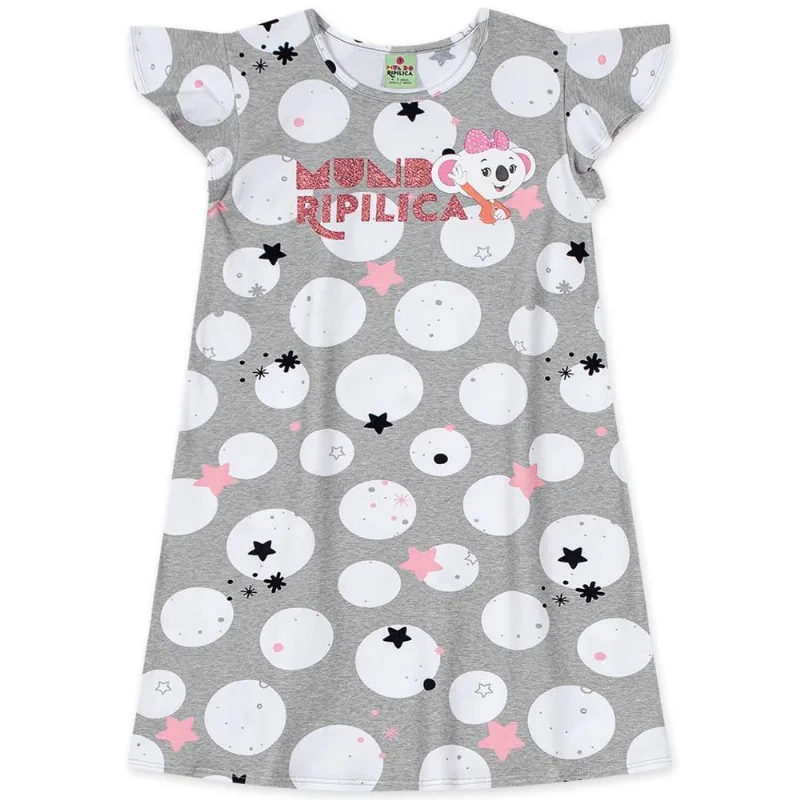 Vestido Infantil Menina - Cinza 8
