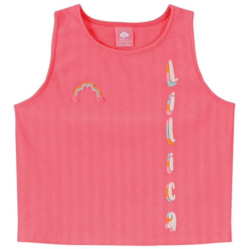 Regata Moletinho Menina Lilica Rosa 4