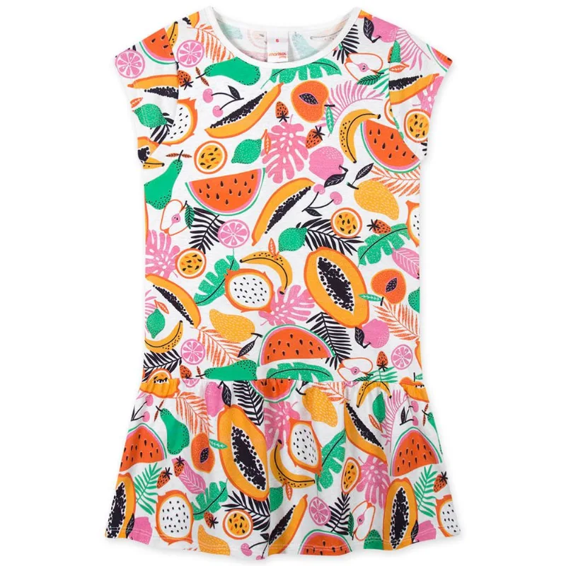 Vestido Manga Curta Infantil Feminino Marisol Play Bege 6