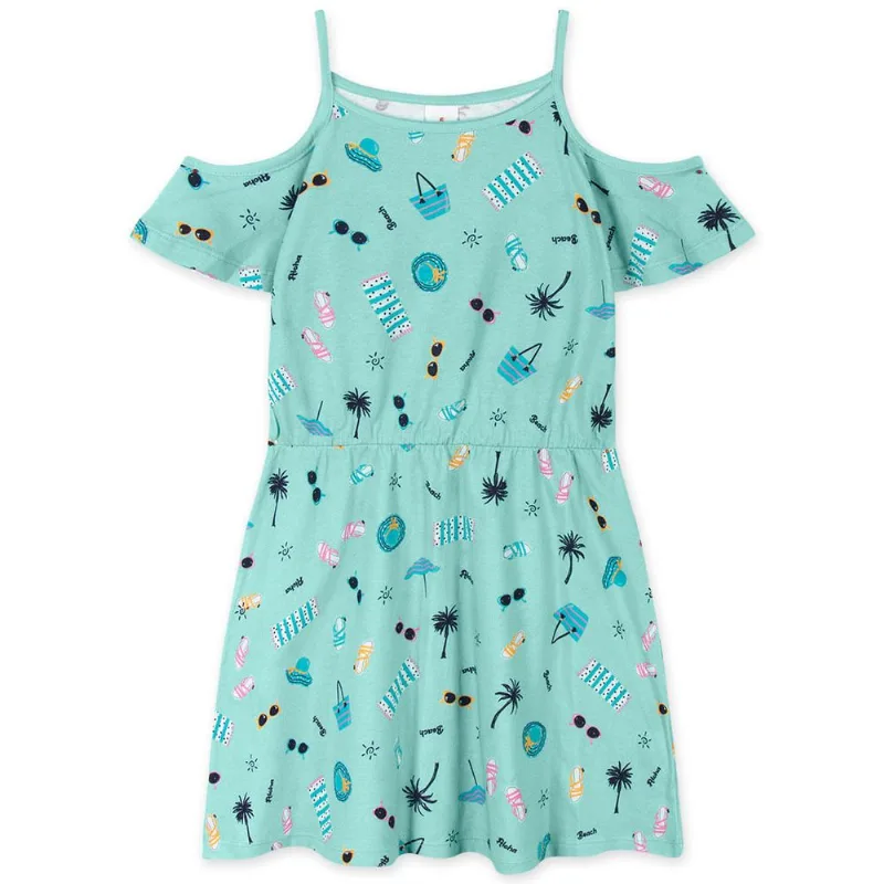 Vestido Manga Curta Infantil Feminino Marisol Play Azul 6