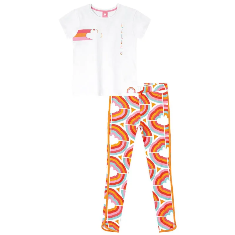 Conjunto Curto Malha Menina Lilica Branco 12