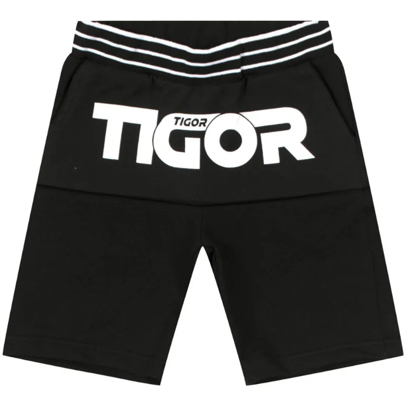 Bermuda Moletom Menino Tigor Preto 8