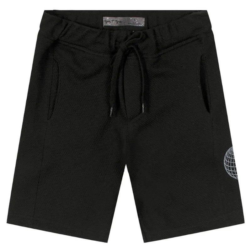 Bermuda Piquê Menino Tigor Preto 4