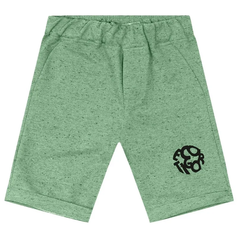 Bermuda Moletom Sustentável Menino Tigor Verde 8