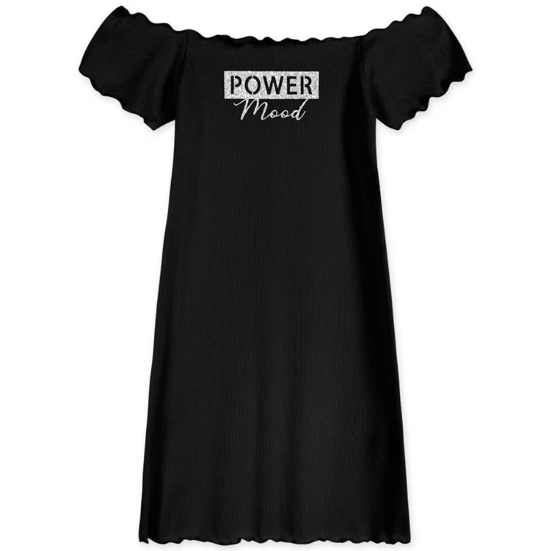 Vestido Ciganinha Manga Curta Juvenil Feminina Hapier Preto 14