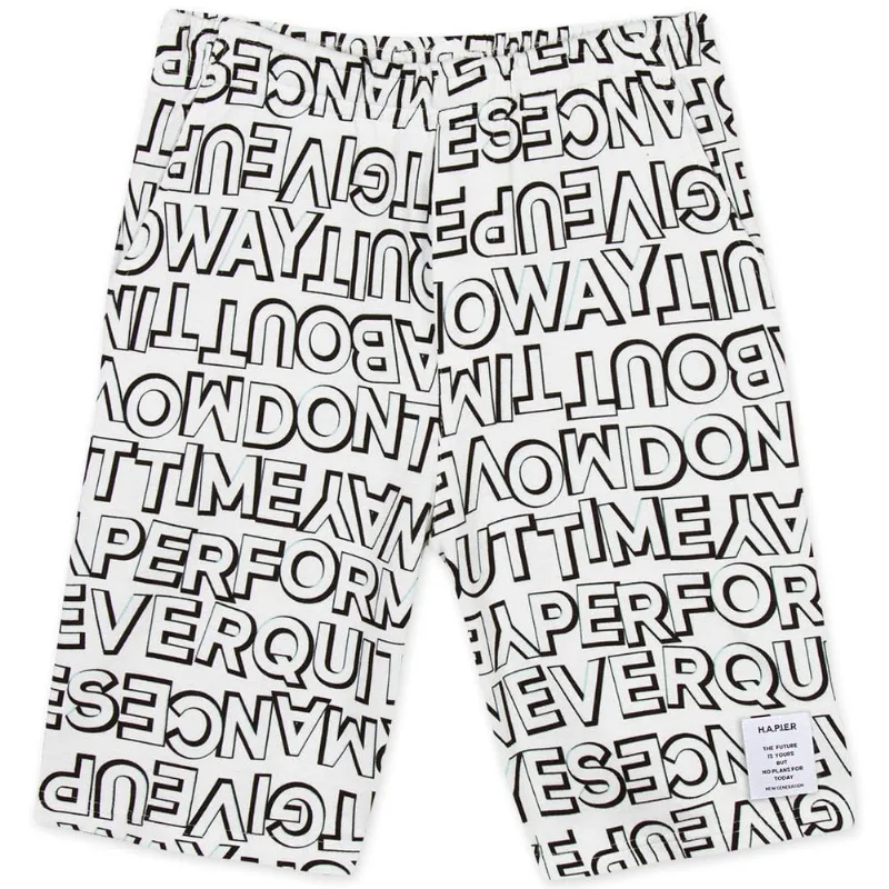 Bermuda Moletom Juvenil Masculina Hapier Branco 16