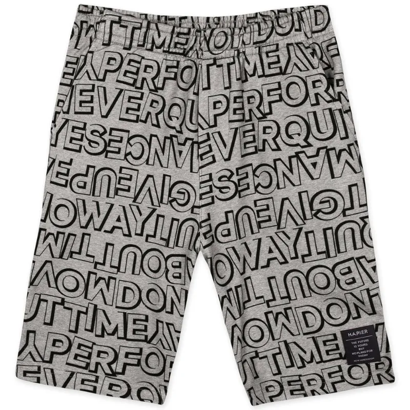 Bermuda Moletom Juvenil Masculina Hapier Cinza 16