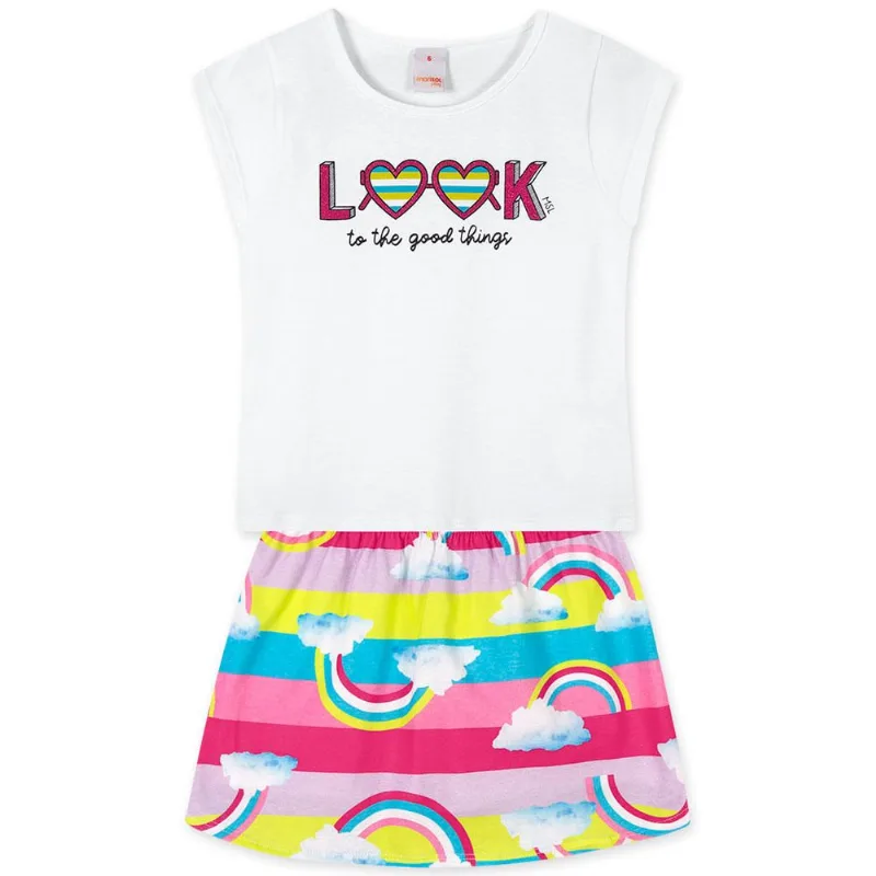 Conjunto Curto Infantil Feminino Marisol Play Branco 8