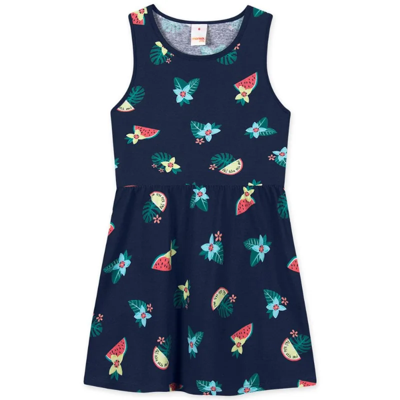 Vestido Regata Infantil Feminino Marisol Play Azul 10