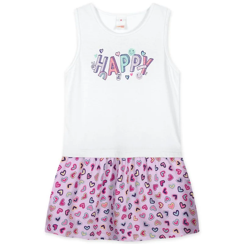 Vestido Regata Infantil Feminino Marisol Play Branco 4