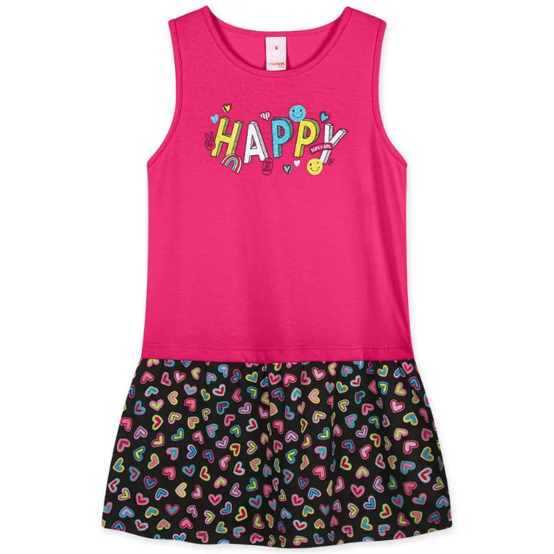 Vestido Regata Infantil Feminino Marisol Play Rosa 12