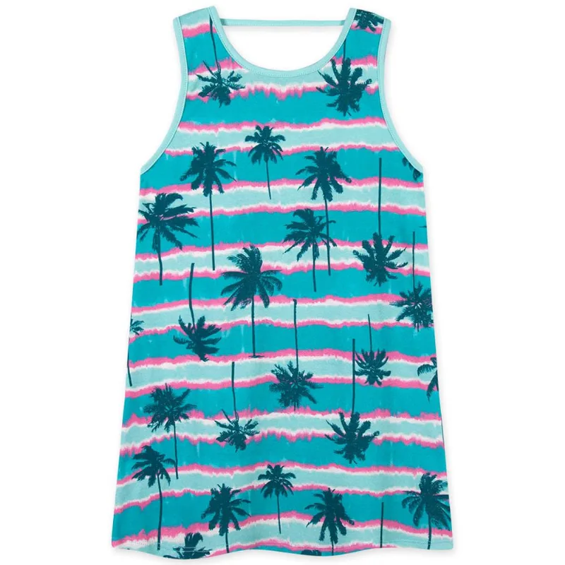 Vestido Regata Listrado Infantil Feminino Marisol Play Verde 10