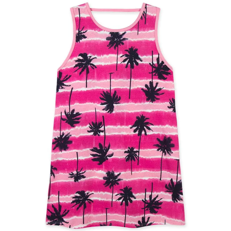 Vestido Regata Listrado Infantil Feminino Marisol Play Rosa 16