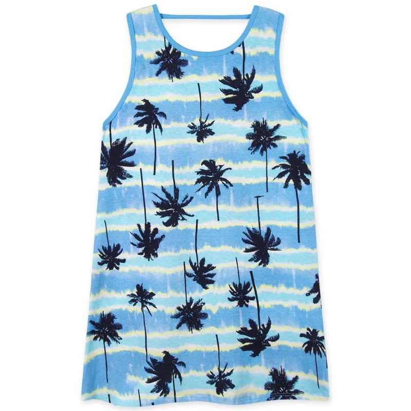 Vestido Regata Listrado Infantil Feminino Marisol Play Azul 10