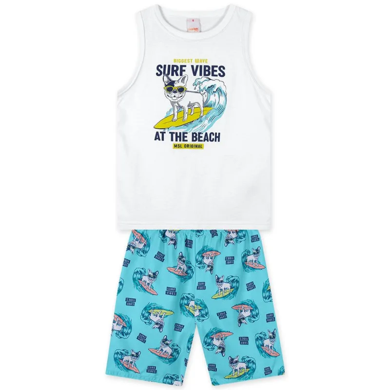 Conjunto Curto Infantil Masculino Marisol Play Branco 6