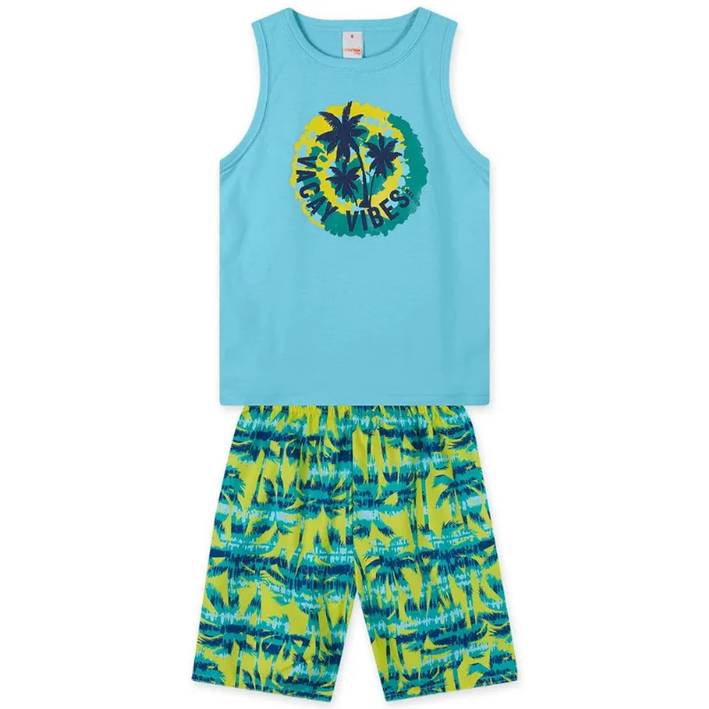 Conjunto Curto Infantil Masculino Marisol Play Azul 4
