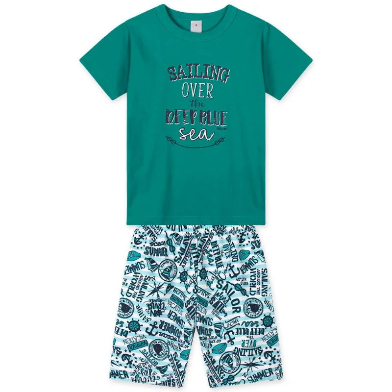 Conjunto Curto Infantil Masculino Marisol Play Verde 8
