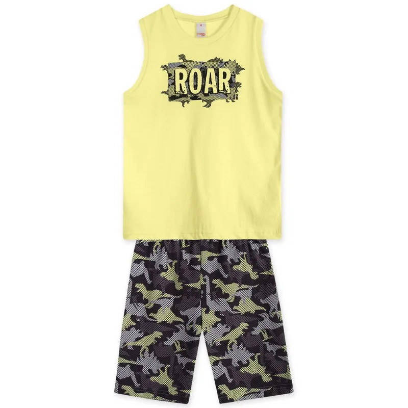 Conjunto Curto Moletom Infantil Masculino Marisol Play Amarelo 6