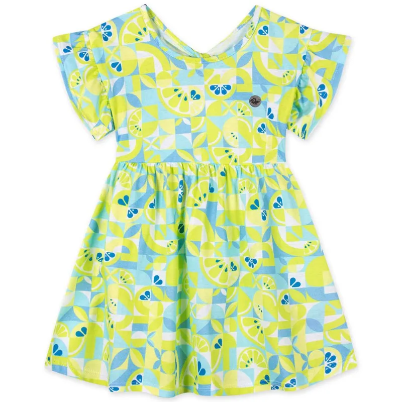 Vestido Manga Curta Infantil Feminino Marisol Amarelo 4