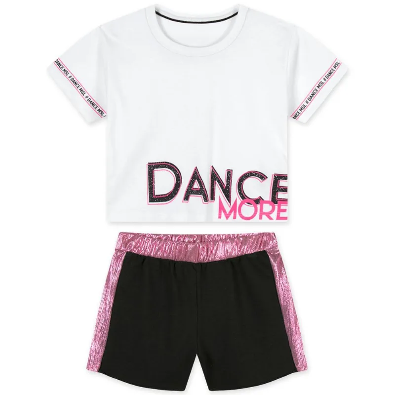 Conjunto Curto Moletom Infantil Feminino Marisol Branco 4